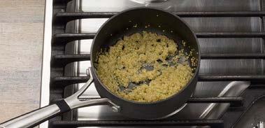 Reduce heat, cover, and simmer for about 15 minutes or until quinoa is tender and water is absorbed.