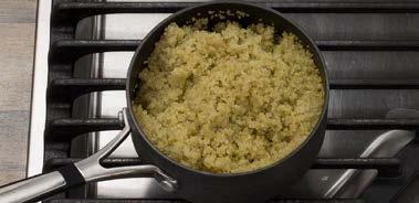 Reduce heat, cover, and simmer for about 15 minutes or until quinoa is tender and water is absorbed.