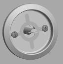 Press control knob onto sideburner valve stem (F).