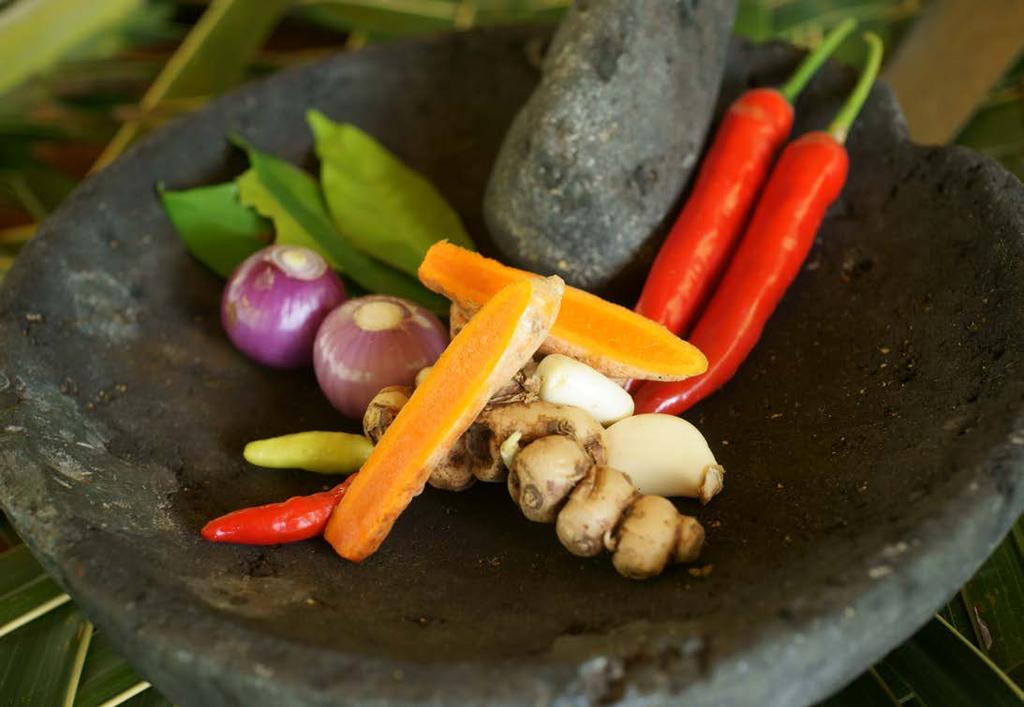 Balinese Food as Medicine class table of content Tum Ayam Spice Paste Base Genep (bumbu Bali) Waluh ~ Pumpkin