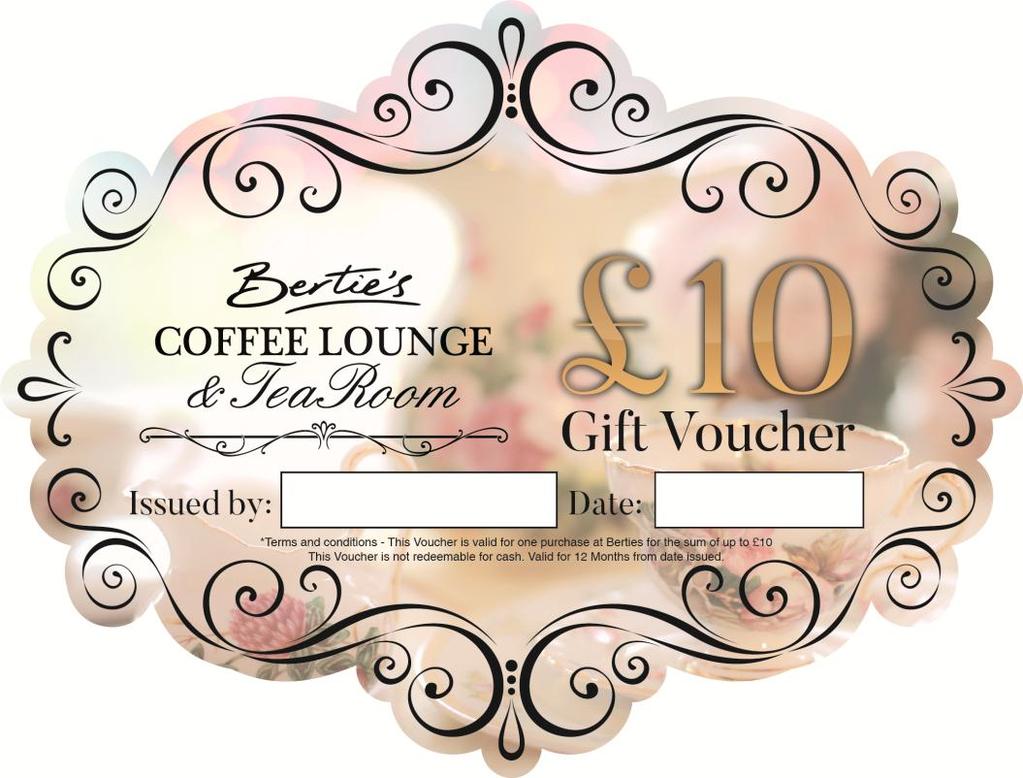 GIFT VOUCHERS AVAILABLE Please ask a member of