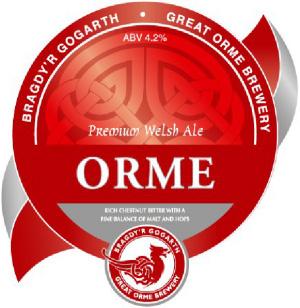 Great Orme Brewery Orme- ABV 4.2% A mouth-watering cask conditioned ale based on a traditional Welsh recipe.