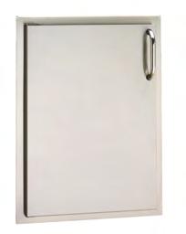 PREMIUM FLUSH MOUNTED DOORS AND DRAWERS (5 Series) Featuring heavy-duty handles with cast stainless steel mounts, these doors and drawers are designed to close flush with the frame with a strong