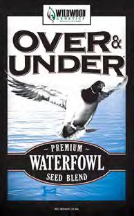 WATERFOWL SEED BLEND OVER & UNDER Over & Under is a premium waterfowl seed mix consisting of millets and wild game sorghum that has been blended