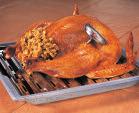Whole chicken: near end of cooking, remove from heat and insert instant-read thermometer stem starting at the thickest end of the breast, near the wing, so that the stem points in the direction of