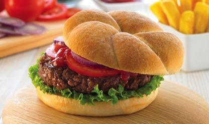 Light Sourdough Gourmet Bun Code: 151096 A pre-sliced premium quality burger bun, made with a sourdough starter to give a light sourdough flavour and dusted with semolina.