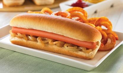 6.5" Hot Dog Roll, Top Sliced Code: 3002 A fully baked, top sliced white hot dog roll, approximately 6.5 inches in length. Benefits: The rolls are top sliced for convenience.