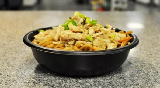 scoops of Lo Mein 1 grey scoop chicken 45 min max hold time TERIYAKI BOWL 2 rice scoops