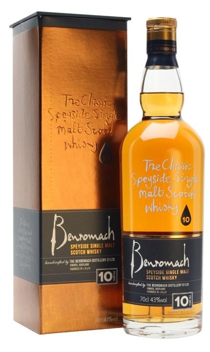 BENROMACH 10YR OLD 43% Alc/Vol; Speyside WESTLAND AMERICAN OAK 46% Alc/Vol; Washington State Matured in: 80% ex-bourbon and 20% ex-sherry casks with one year finish in ex-sherry oloroso casks Colour: