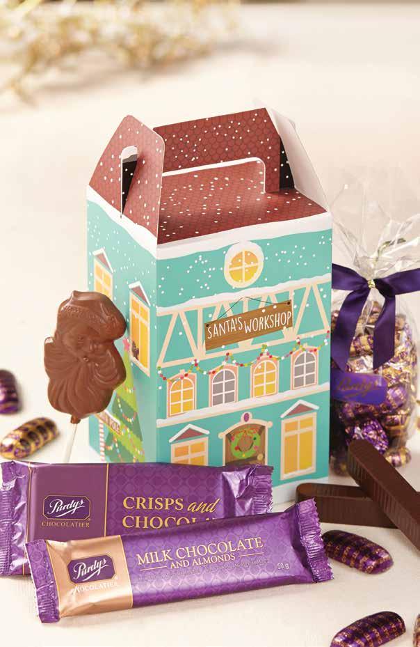 SANTA'S WORKSHOP If you re the kind of person who loves filling up their house with tasty chocolates, you need to grab this tote, which holds plenty of your favourite Purdys chocolates: Mint Dark