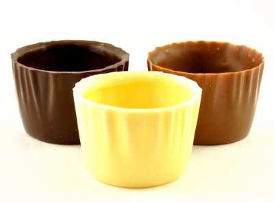 Medium Dessert Cups Tumbler Chocolate Cups 47mm diameter 30mm depth Milk, Dark or White 15 per box