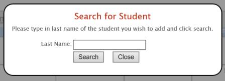 Click the Request change to student list button 4.