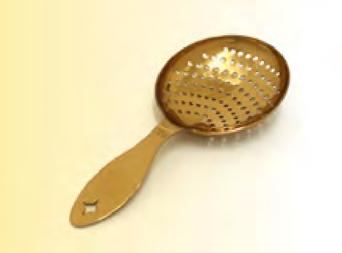 THE HERITAGE STRAINERS RANGE - GOLD PLATED The statement finish - the striking cocktail tools are a