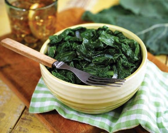 Savory Greens You do not have to boil your greens for hours; in fact, doing this pulls nutrients out of them. Save time and nutrients by cooking greens for only one-half hour. Makes 6 servings.