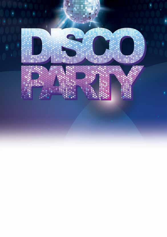 A boogie night is guaranteed for all with fantastic music provided by our resident DJ at our classic disco party nights.