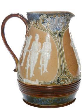 leading up to the historic Norman conquest of England. Bicycling Stoneware Pitcher 7.