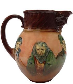 pitcher topped with a silver rim. Dickens Old Peggoty Pitcher 7.25 H $150 Mr.