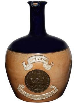 5"H $400 This Royal Doulton commemorative flask was commissioned by Dewar s in 1919 to celebrate the longawaited arrival of peace