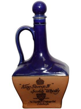 75 H $375 King George IV s portrait is embossed on this cobalt blue Royal Doulton stoneware bottle with its original matching