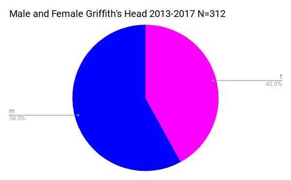 Results In this pie chart from 2013 to 2017 at Griffith s