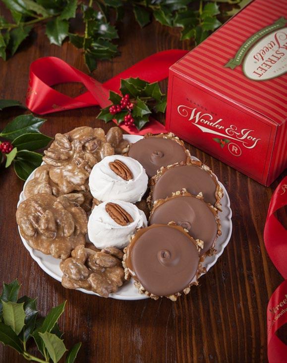 Traditional Southern Sweets Three classic confections - Old Fashioned Divinity, World Famous Pralines and Milk Chocolate Bear Claws - come together to create one memorable gift.