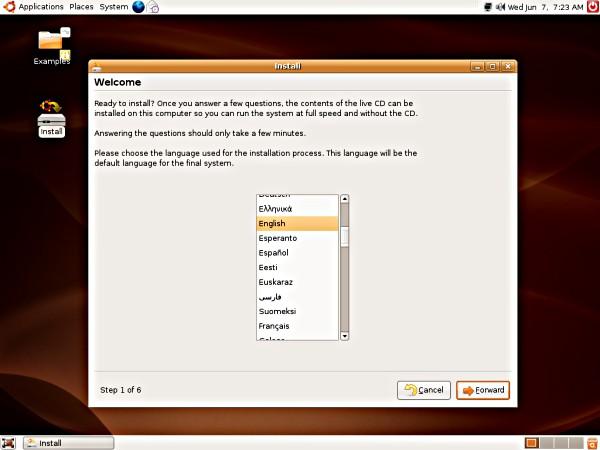 Sổ tay cài đặt Ubuntu từ live CD Mục Lục Sổ tay cài đặt Ubuntu từ live CD...2 Lời mở đầu...2 Khởi động quá trình cài đặt Ubuntu vào ổ điã cứng...2 Bước 1 : Chọn ngôn ngữ.