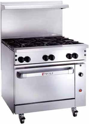 RESTAURANT RANGES GAS RANGES Wolf Gas Ranges are built with legendary toughness and dependability, and are loaded with features sure to make an impact on your kitchen.