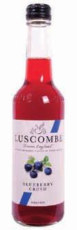Juices, Sparkling Drinks -Luscombe Organic Drinks of Devon 1. Blueberry Crush (24x320ml) Price 18.99 +VAT Code 32414 2. Cool Ginger Beer (24x320ml) Price 18.99 +VAT Code 7843 3.
