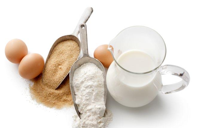 Bread mixes Yeast Flour Speciality flour Baking sugar Healthy sugar alternatives Baking aids Eggs in proximity ideally