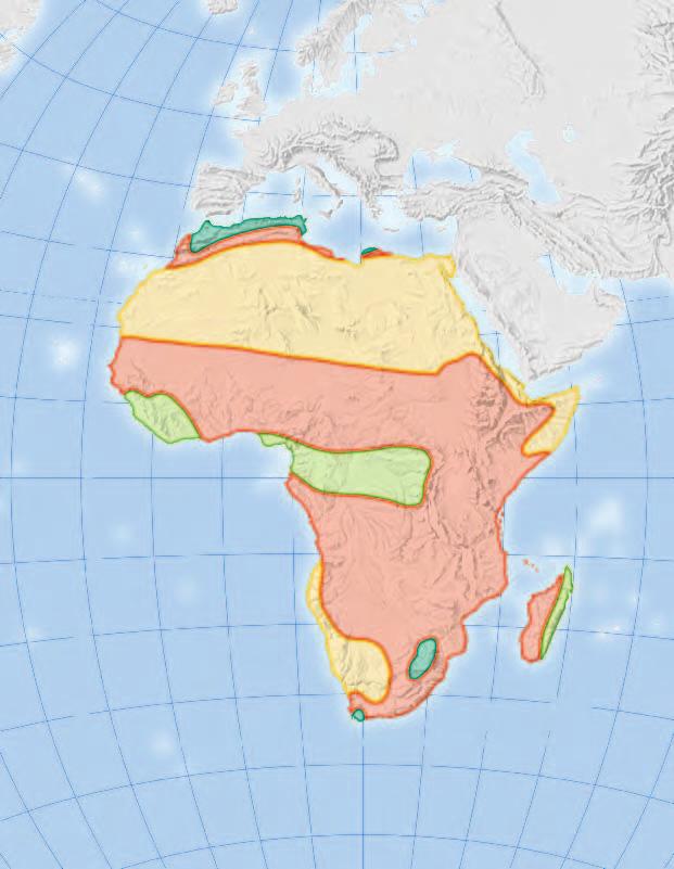 Climate Zones and Geography of Africa Black Sea Desert Mild zone Rain forest Savanna 30 N Strait of Gibraltar A tlas