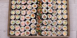 Platter - Just Sushi (100 pieces) (DF) Mixed mini California roll platter with selection of