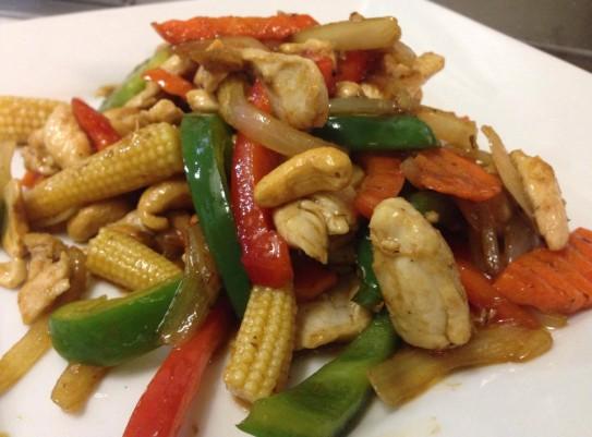 wok stir-fry - served with rice - sub brown rice or coconut rice for $1 P1.