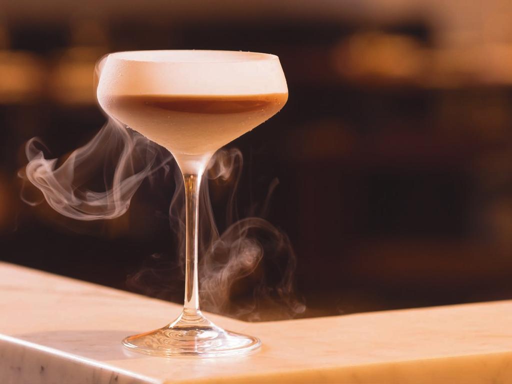 INTRODUCING OUR SIGNATURE ESPRESSO MARTINI WITH HOUSE INFUSED VANILLA AND SUPER COOLED GLASS i n f a m o u s l y c h i l l e d ESPRESSO MARTINI SUPER COOL NUTTY, FULL-BODIED COFFEE & TOASTED CARAMEL