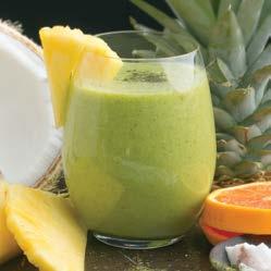 Super Green Smoothie Serving Size: Four 12 oz Cups 2 Meat Alternate / 1 Grain / ½ cup vegetable Blend spinach, pineapple and honey together Add milk and yogurt,