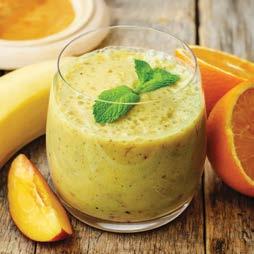 Spinach Orange Smoothie Serving Size: Six 16 oz Cups 1 Meat / Meat Alternate / 1 Milk / ½ cup Fruit / ¼ cup Vegetable (Dark Green) Blend oranges, bananas, and spinach on high to