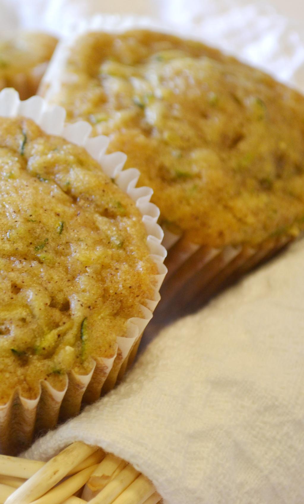 ZUCCHINI MUFFINS 30 min 12 servings 1 ½ cups all-purpose flour 1 cup sugar ½ teaspoon baking powder ½ teaspoon baking soda ½ teaspoon ground cinnamon ½ teaspoon salt ½ cup butter, melted 2 Eggland s