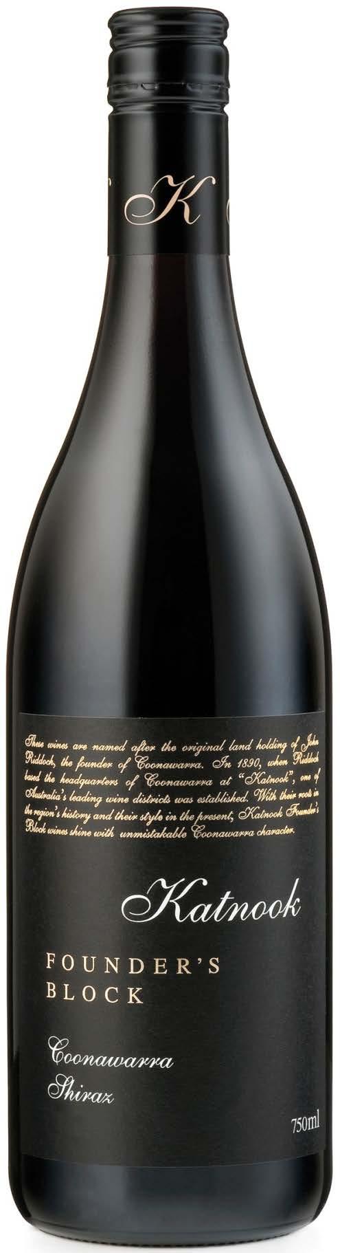 Katnook Founder s Block Shiraz 2011 With Katnook Estate pedigree, the Founder s Block range is styled for everyday drinking, inviting a modern generation of wine consumers to enjoy the pleasures of