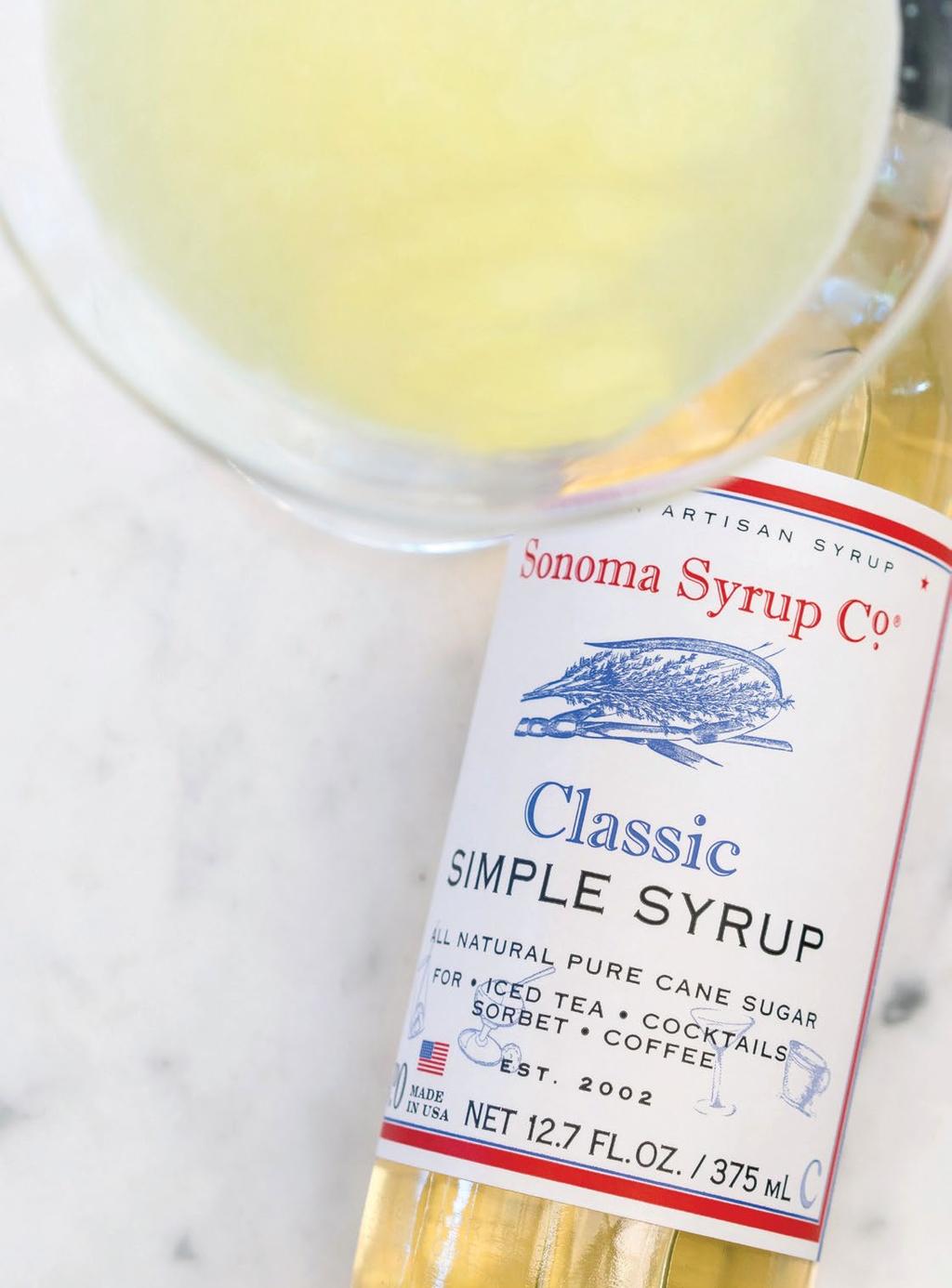 BEST SELLER Keep It Simple PURE INFUSED SWEETNESS Simple Syrup is the most universal bar mixer Classic Simple Syrup 12.7 oz. SS-00 $12.95 25.4 oz. SS-200 $16.