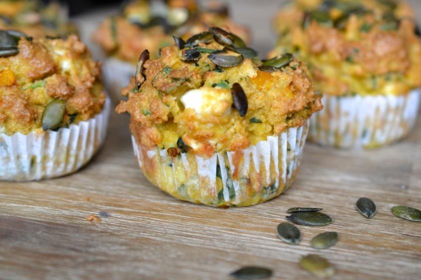 11. Squash and Spinach Muffins Ingredients: 2.5 cups almond flour 3 eggs 1 tablespoon freshly squeezed lemon juice 0.