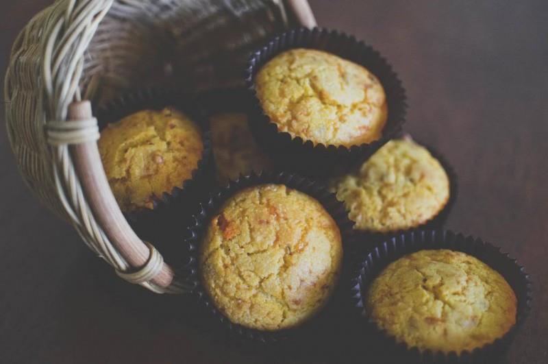 12. Polenta Muffins Ingredients: 1 cup self-rising flour 3/4 cup polenta 3/4 cup grated Parmesan 1 tsp chili flakes 1 tsp garlic powder 1 lightly beaten egg 1 cup milk 1/3 cup olive oil 1/4 cup