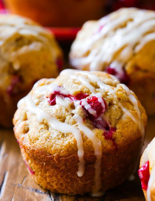 42. Orange Cranberry Muffins Ingredients: 0.5 cup softened butter 0.5 cup granulated sugar 1/4 cup brown sugar 2 eggs 0.