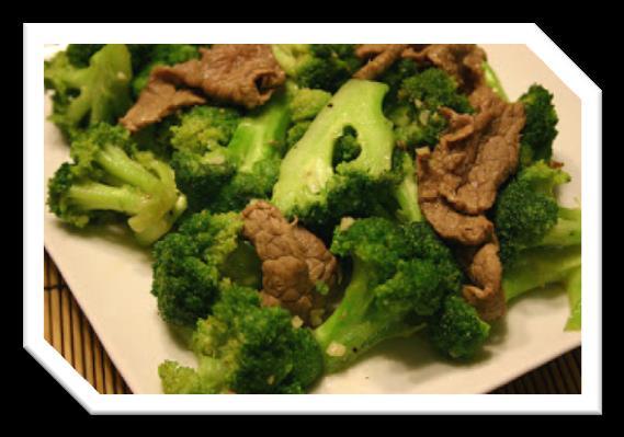 Beef and Broccoli Ingredients: * 1 cup of broccoli florets * 3.