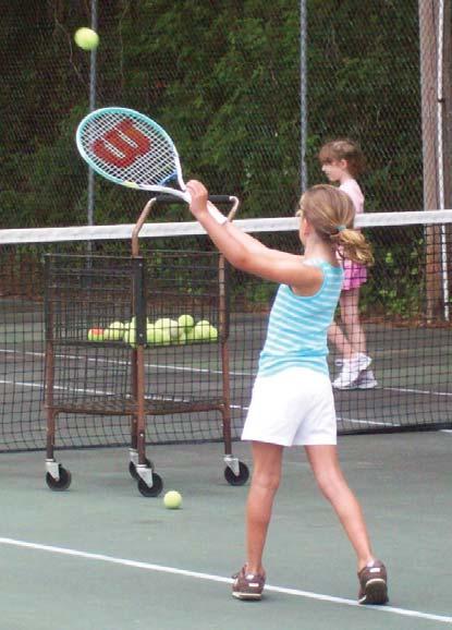 Tennis News Junior s Clinics Tues. & Thurs. 4:00pm - 5:00pm Ages 6-10 Sept. 6th - Oct. 27th Tues. & Thurs. 5:00pm - 6:00pm Ages 11-15 Sept. 6th - Oct. 27th The cost is $65 per month or $15 per class.
