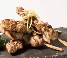 Kabob Bnls/Sknls chicken thigh marinated to perfection and skewered by hand (61440) Pkg. 4.