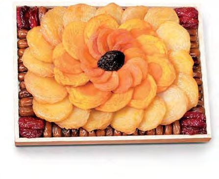 Apricots, California Colossal Pistachios, Berry Blossom Trail Mix, and Mixed Fanciful Fruit