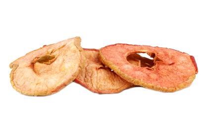 Baked Apple Chips Serves 4 2 Fuji apples Cinnamon to taste 1 Core the apple and cut into thin ring slices.