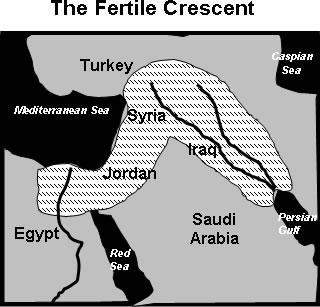 SC06SS060103 19. Which of the following was one of the many ancient civilizations that thrived in the area known as the "Fertile Crescent" shown on the above map?