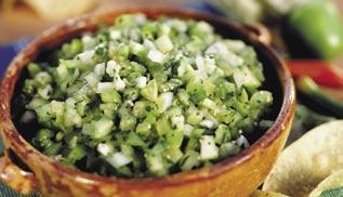 Pico de Gallo Tomatillo Salsa Fresh tasting, with just a bit of heat. Use to season your family meals or serve with tortilla chips.