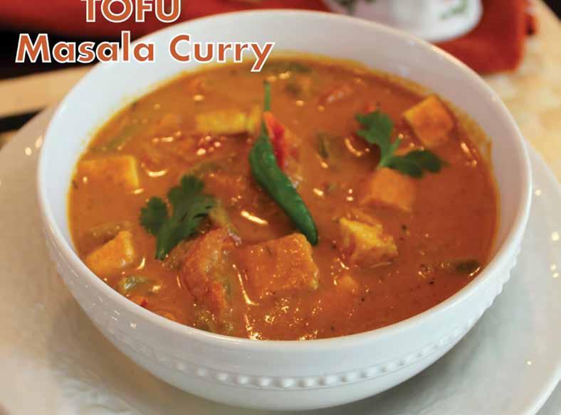 Curried Tofu 100 grams Tofu 1 cup vegetable stock with water 2 tomatoes chopped 1 tablespoon minced onion 1 clove garlic crushed 1/8 teaspoon curry powder 1 teaspoon onion powder Pinch of allspice
