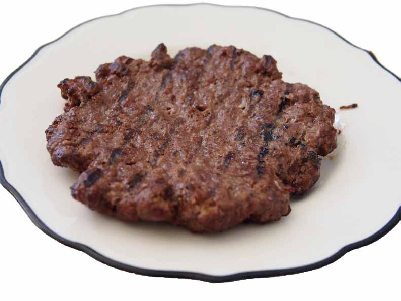 Hamburger 100 grams lean mince beef 1 TBS finely minced